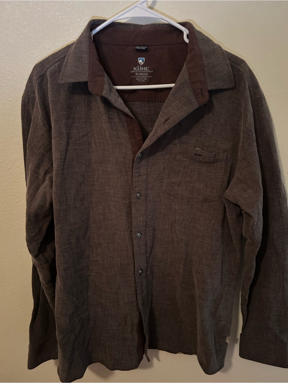 KUHL Men's Brown Lightweight Button-Up Shirt Jacket